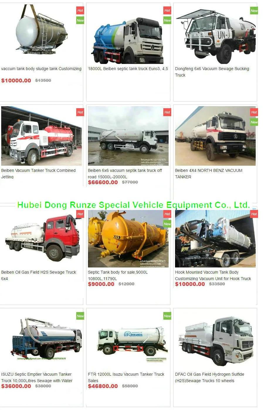 High Pressure Jetting Combined Sewer Truck 3cbm Vacuum Sewage Tank 1cbm Jetting Water Tank Rhd or LHD 4X4 - 4X2