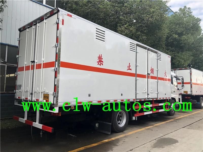 Dongfeng Tianjin 8tons 35cbm Hazardous Chemicals Transport Cargo Van Truck