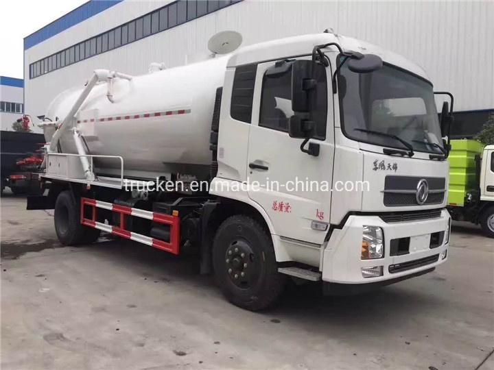 Dongfeng 12m3 Sewer Cleaning Vacuum Tank 4*2 Sewage Suction Truck