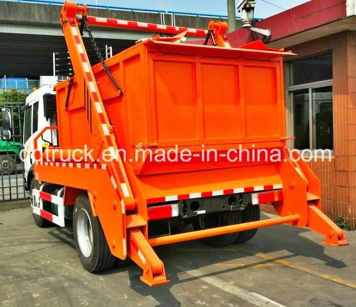 6000L swinging arm garbage truck roll sanitation vehicle skip load