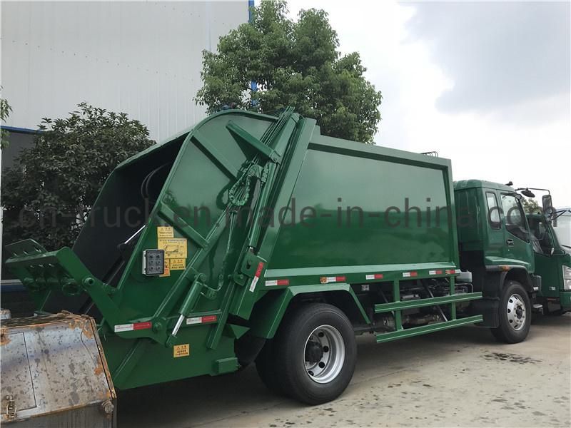 Isuzu 12cbm 10cbm 12ton Rear Loader Trash Garbage Compactor Truck