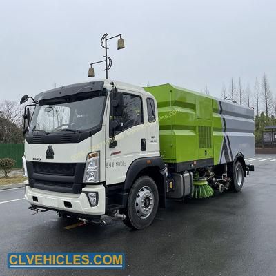 Sinotruk 6 Wheels High Pressure Water Jetting Road Sweeper Truck