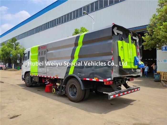 Dongfeng Road Sweeper Truck 6-Wheel 170HP Road Street Washing and Sweeping Broomer