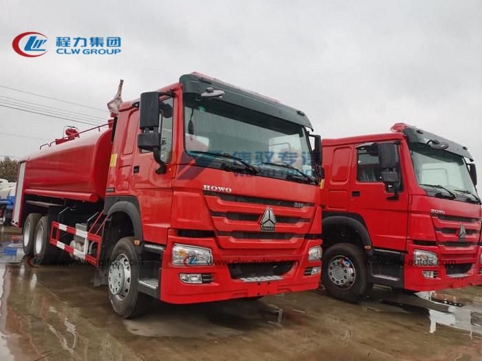 Sinotruk HOWO 6X4 371HP 20tons 20000liters Water Sprinkler Tank Fire Fighting Truck for Forest Rescue