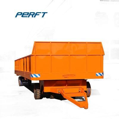 Motorless Heavy Loads Transferring Rail Flat Wagon Towing Trailer