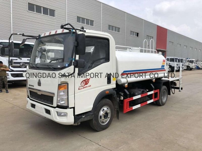 HOWO 4X2 4-10cbm Light Water Tank Truck