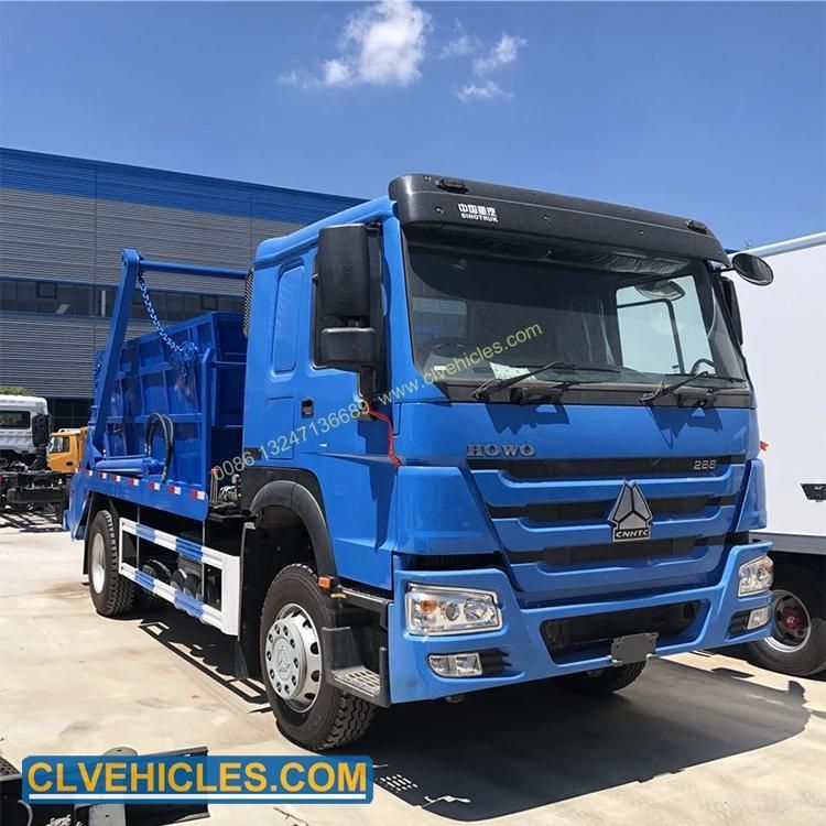 Sinotruk 4X2 266HP 7cbm Skip Loader Garbage Truck