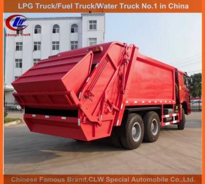 Heavy Duty HOWO 6X4 17cbm Waste Collector Garbage Compactor Truck