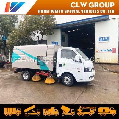 Dongfeng 2-3tons Mini Road Sweeper Truck 0.8cbm Water Tank 1.7cbm Dust Tank for City Cleaning