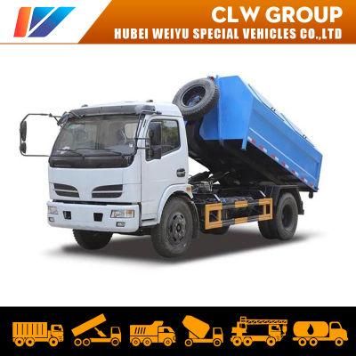 Dongfeng 4*2 8ton 6cbm Detachable Container Type Garbage Truck Hook Arm Lift Garbage Truck