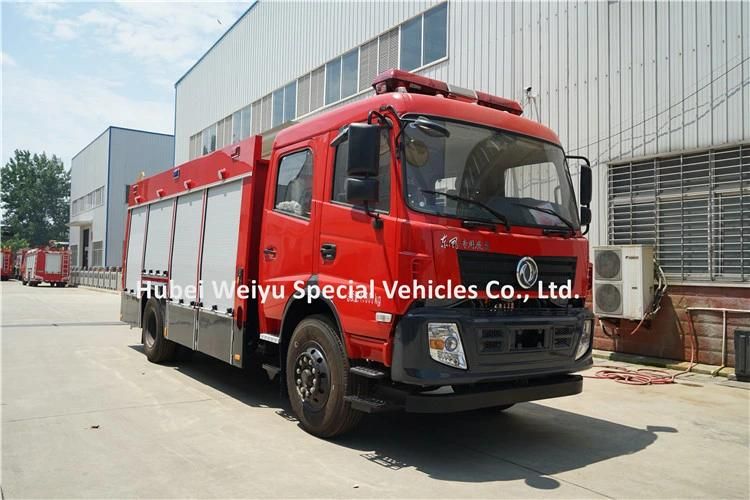 Diesel Engine 6 Wheel Dongfeng 6000kg Water Fire Brigade Truck 6tons Water Tank Fire Truck