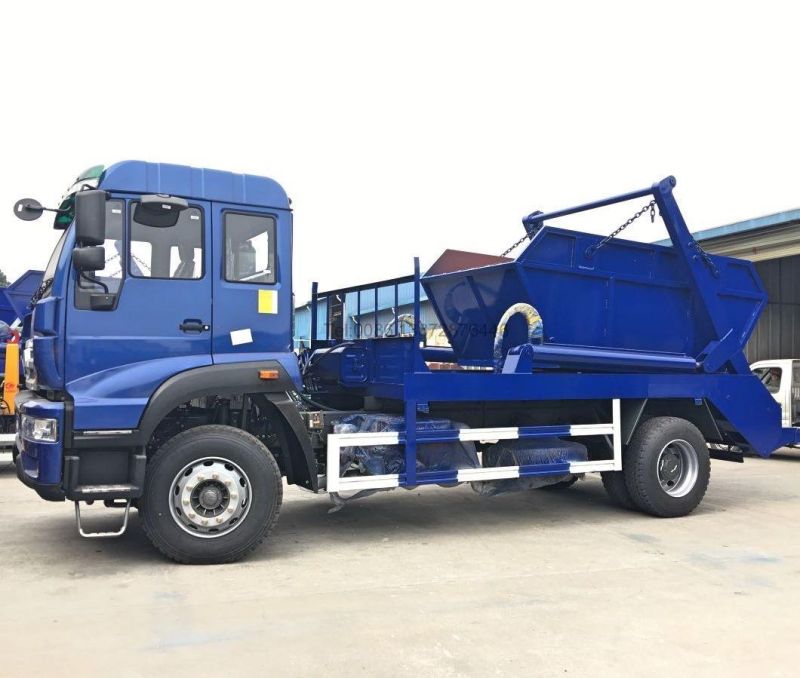 HOWO 6X4 Skip Loader Hydraulic Arm Garbage Truck 10m3 12m3