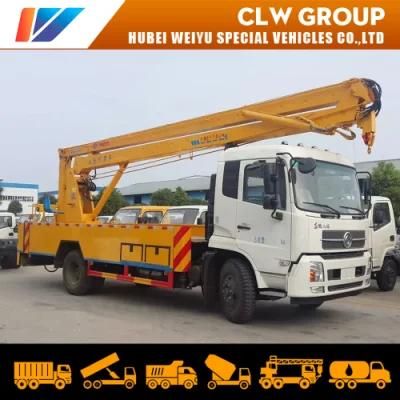 20meter 22meters 65feet 72 Feet Dongfeng Kingruntelescopic Bucket Boom Truck with 200kg Equipment Hoisting Crane