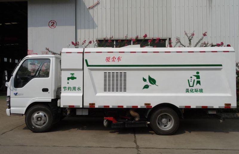 Isuzu 4X2 Vacuum Sweeper Truck 5m3 Stainless Steel for Steel Plants