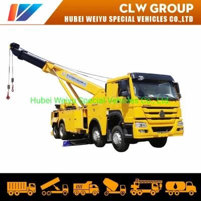 Sinotruk HOWO 8X4 420HP 50 Tons Rotation Rotator Emergency Road Recovery Rescue Wrecker Tow Truck Breakdown Buses Towing Truck