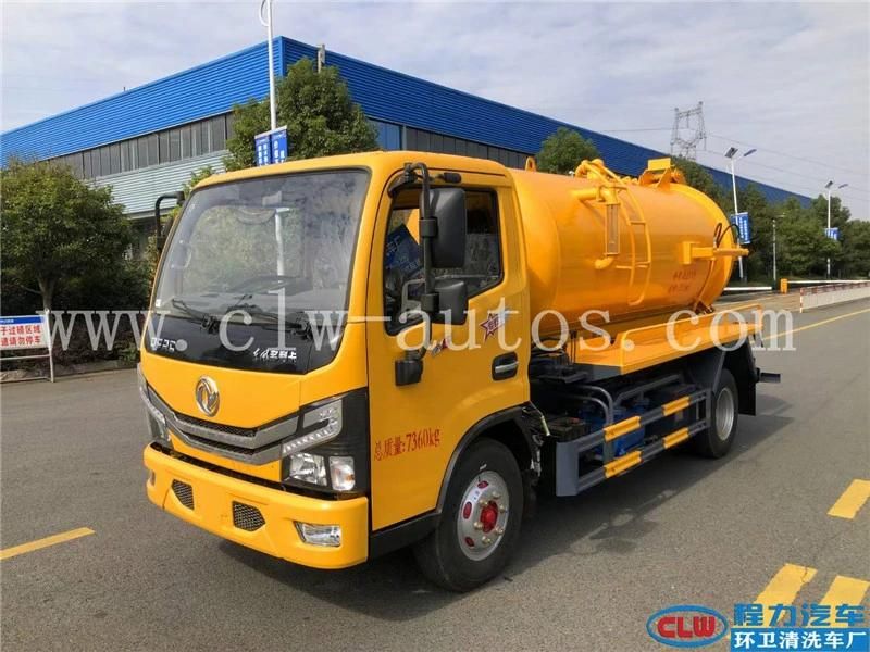 Dongfeng Duolicar 4000liters 4cbm 4m3 Vacuum Sewage Suction Truck Septic Tank Truck Waste Water Suction