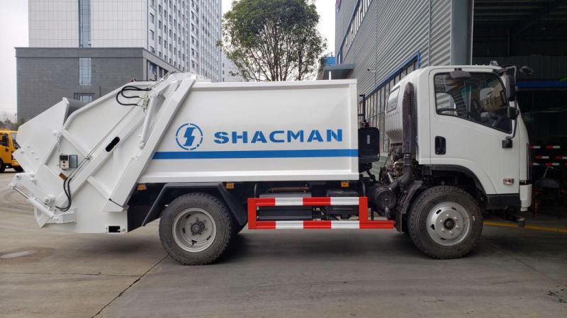 Shacman 4X2 Compressed Garbage Truck 7cbm 8cbm Garbage Transport