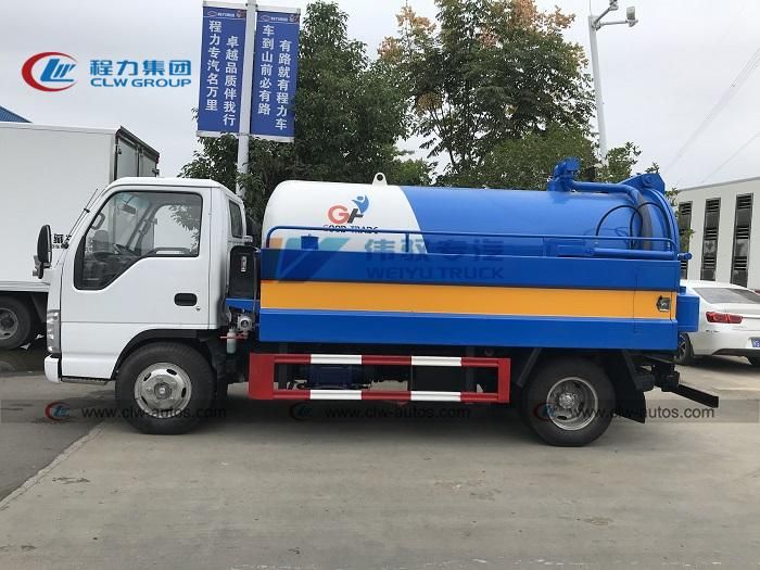 Isuzu 5000L 5cbm Sewage Vacuum Pumper Truck