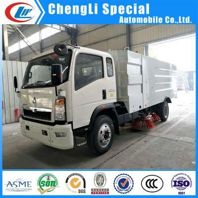 Sinotruk HOWO 4X2 4000L Sanitation Street Cleaning Vehicle Road Sweeper Truck