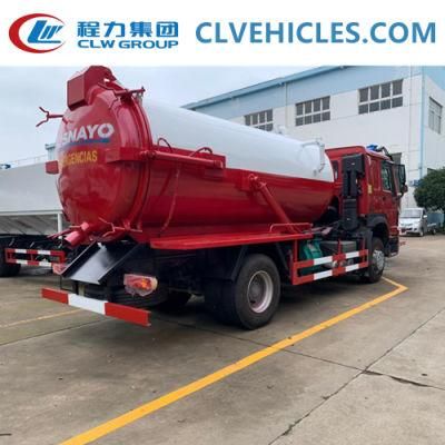 Sinotruk 10cbm 10, 000liter Sewage Suction Vacuum Pump Tanker Truck