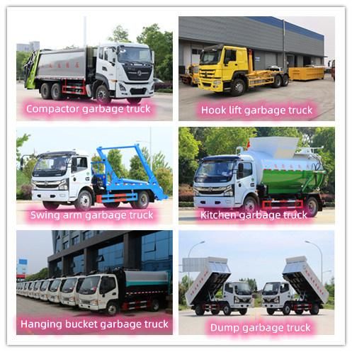 8tons Dongfeng Hook Lift Arm Garbage Truck Large Roll off Container Garbage Truck for Sale