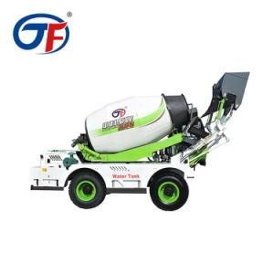 Self-Loading Concrete Mixer with Drum Slewing 290 Degree Front Wheel Steering 4cbm