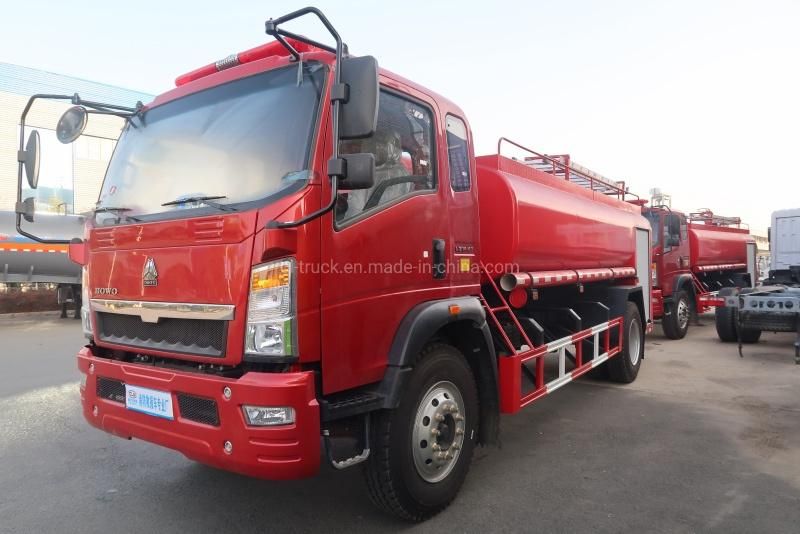 Sinotruk HOWO 8tons 10tons 12tons Fire Engine for Myanmar