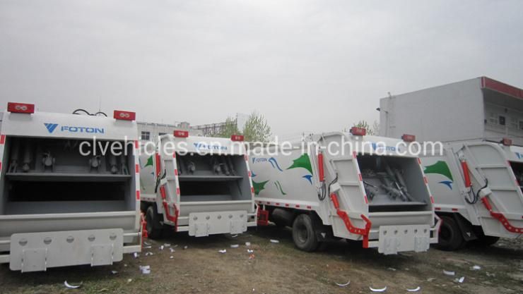 Foton 130HP 8000L (6ton) Garbage Refuse Compactor Truck