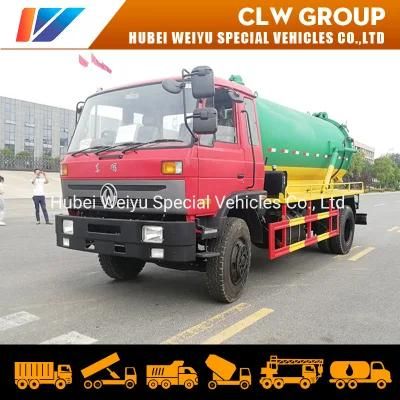Hot Dongfeng 10, 000liters 10m3 Tanker Truck 10tons Liquid Garbage Sewage Vacuum Suction Truck