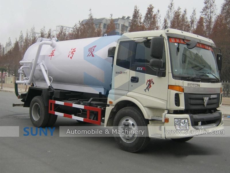 Foton Etx 10cbm Vacuum Sewage Suction Tank Truck with Cheaper Price