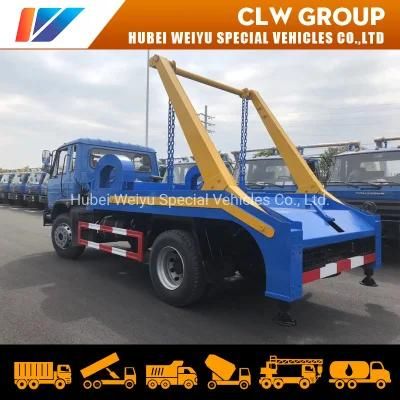 4cbm-6cbm Skip Loader Garbage Box Truck Hinged Lift Refuse Garbage Transport Truck