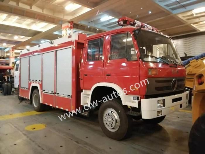 New 5tons Fire Fighting Truck 6 Wheels Double Row Cab Water and Foam Emergency Rescue Vehicle