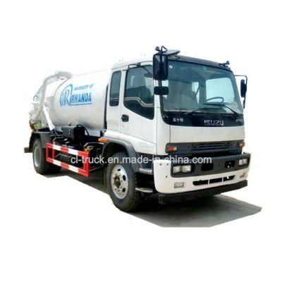 Good Quality Isuzu Ftr 4X2 Type Dust Vacuum Sewage Suction Truck Sales 10m3 12m3