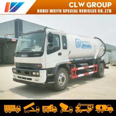 Japanese Brand Isuzu Sewer Cleaning Good Quality 12000L Sewage Suction Truck