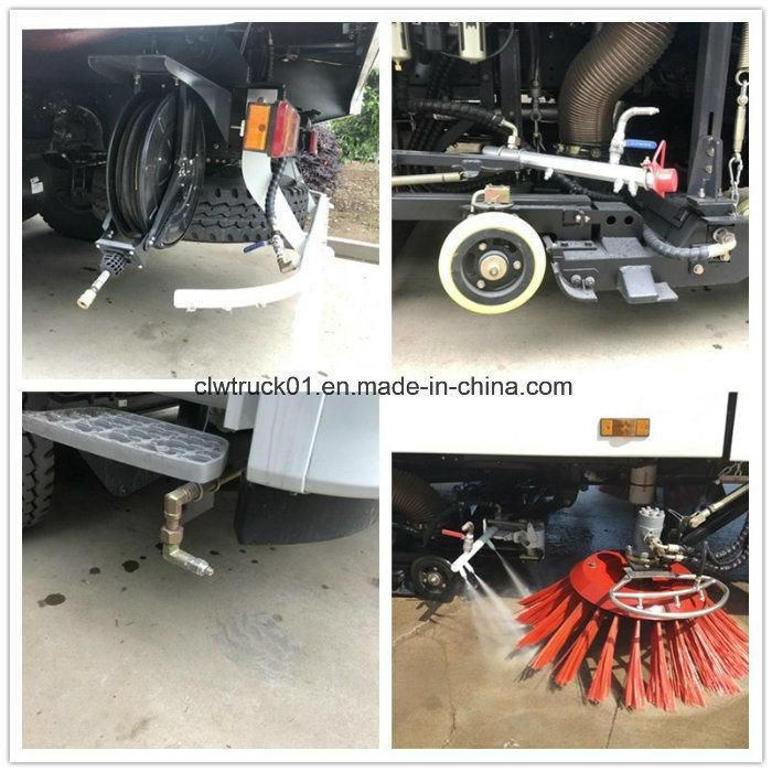 4m3 Water Tank 9cbm Road Washer Cleaning Sweeper Truck