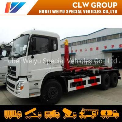 Clw New Design Dongfeng 6X4 220HP Hook Lifting Hydraulic System Arm Roll Auto Type Garbage Loading Truck Junk Truck