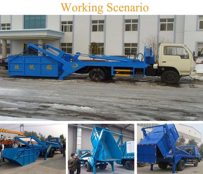 5cbm Dongfeng Swing Arm Garbage Waste Removal Trucks Waste Disposal Truck