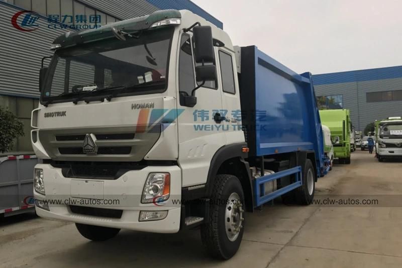 Sinotruk Homan 4X2 Rhd 12 Cbm 220HP Sanitation Commercial Garbage Compactor Truck