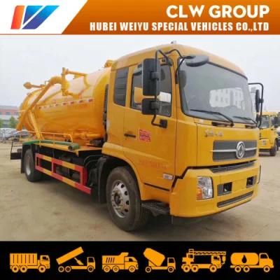 Dongfeng/HOWO/Isuzu 12m3/15m3 High Pressure Jetting Sewage Suction Tanker Truck for Sewer Cleaning