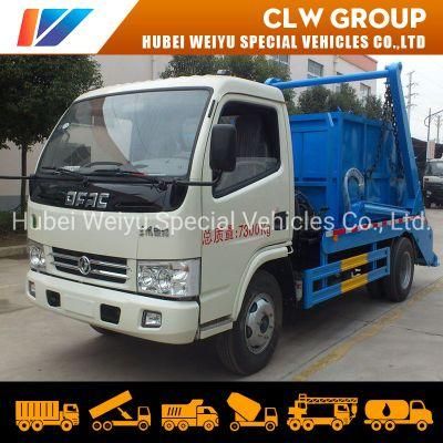 China Truck Dongfeng 4X2 4cbm Swing Arm Garbage Collection Skip Loader Waste Garbage Truck