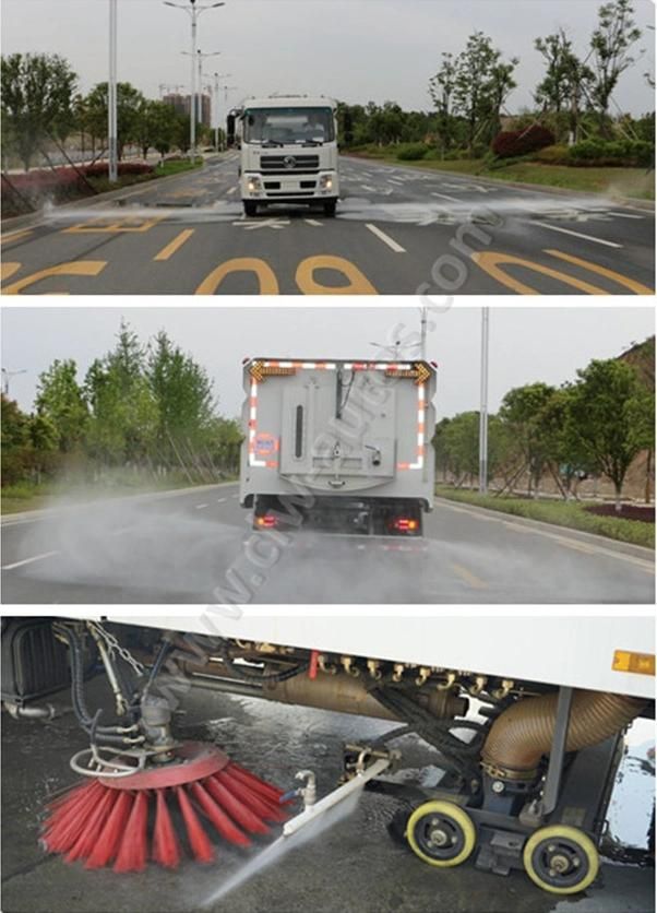 4*2 Washing Street Sweeping Vehicle 15, 000 L Cleaning Road Sweeper Washing Trucks for Sale