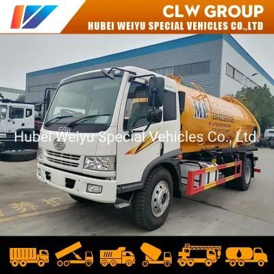 Rhd FAW J5K 10000liters Vacuum Septic Tanker Truck 10m3 Sewage Suction Truck for Kenya