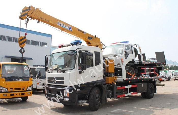 Dongfeng 4X2 Wrecker Towing Truck with 8ton Telescopic Boom Crane