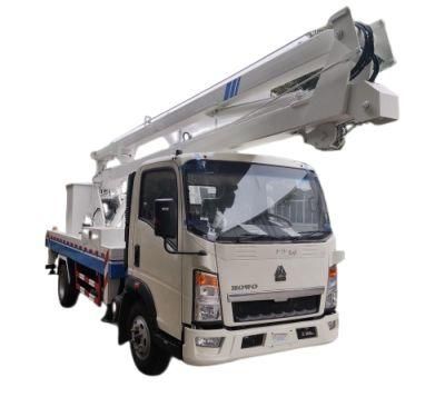 14m-22m Elevating Aerial Working Platform Truck HOWO Chassis