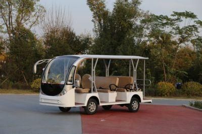 Noiseless Tour Car Airport Bus 14 Seater Electric Shuttle Sightseeing Vehicle