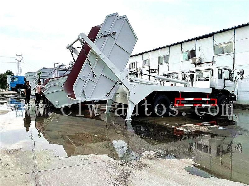 Sinotruk HOWO 8000liters 8cbm 6tons Swing-Arm Type Garbage Truck Swept-Body Refuse Collector Waste Removal Truck