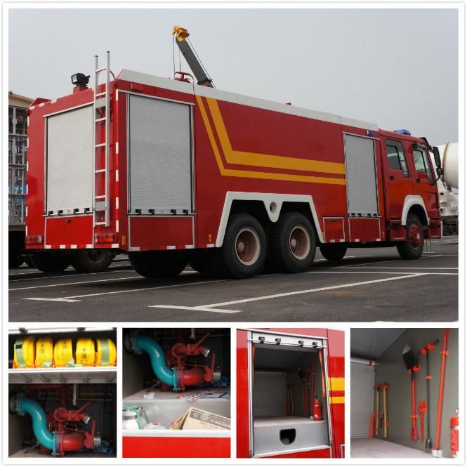 Sinotruk HOWO 16000liter Water/ Foam Tower Telescopic Boom Fire Truck
