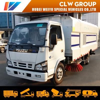 Isuzu 5tons Road Sweeper Truck with 4cbm Water Tank and 5cbm Dust Tank Street Sweeping Broomer Washing and Sweeper Truck