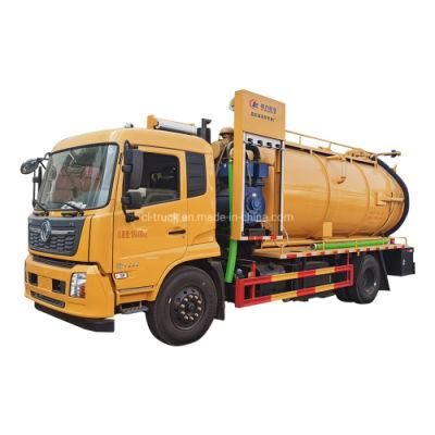 Dongfeng 15m3 15 Tons Vacuum Sewage Suction Tank Vacuum Jetting Truck for Sale 4X2 Sewer Dredge Vehicle for City