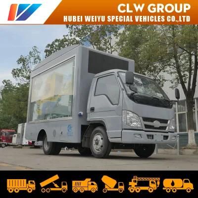 Foton 3 Sides Scrolling Light Box Roadshow Advertisement Vehicle China Small Custom Advertising Truck